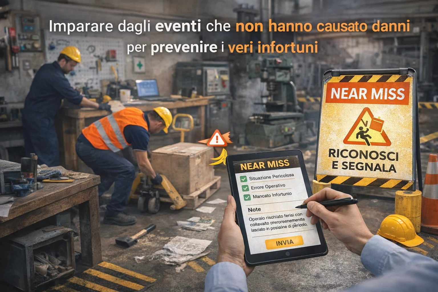 near-miss-segnalazione-prevenzione Near miss sul lavoro analizzati come strumento di prevenzione e miglioramento della sicurezza